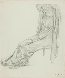 Figure féminine assise
