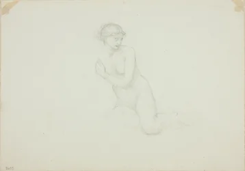 Femme nue assise