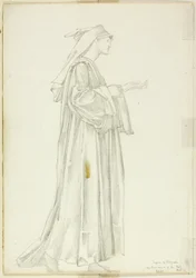 Étude de pèlerin pour le Romaunt de la Rose