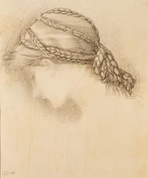 Tête de femme, détail d