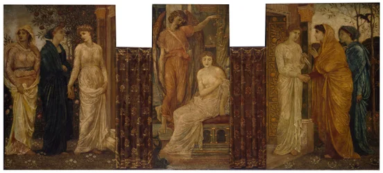 Cupidon et Psyché - Fresques du Palais Vert - Les sœurs de Psyché lui rendent visite chez Cupidon, 1881