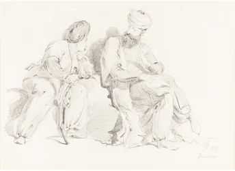Deux hommes en tenue orientale