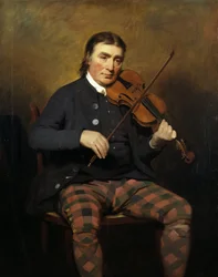 Portrait du violoniste et compositeur Niel Gow 1727-1807, 1787