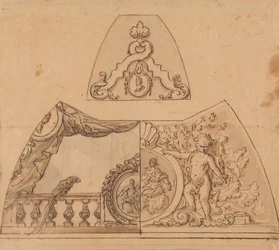 Conception pour une décoration de plafond (avec un perroquet)