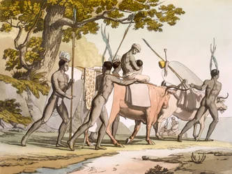 Korah Hottentots du Cap en mouvement, Vol II, vers 1820-40
