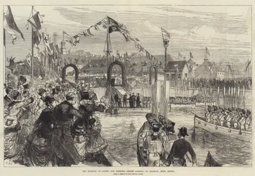 Le marquis de Lorne et la princesse Louise débarquant à Halifax, Nouvelle-Écosse