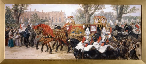 Procession royale du carrosse du prince et de la princesse de Galles, Londres, 1884