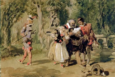 Sir Andrew Aguecheek écrit un défi