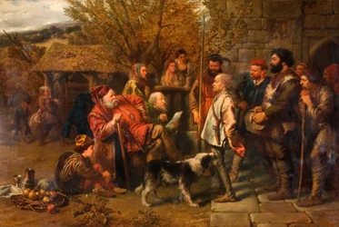 Sir John Falstaff passant en revue son régiment en haillons, 1858