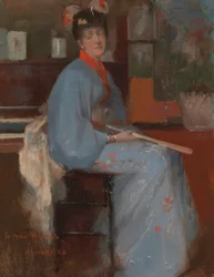 Femme en robe japonaise