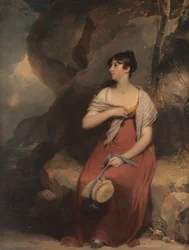 Une femme dans un paysage