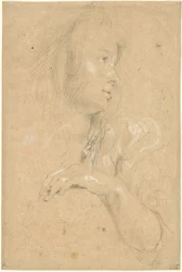 Jeune femme de profil