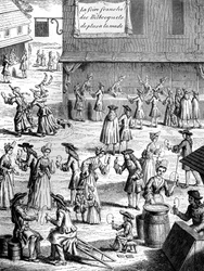 Foire au cup-and-ball, sous le règne de Louis XIV, France, 17e siècle, 1882-1884