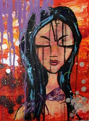 La femme-libellule sereine