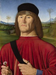 Un homme avec un œillet, vers 1495