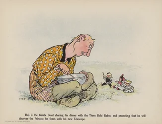 Illustration de la suite des aventures des trois bébés audacieux (lithographie couleur)