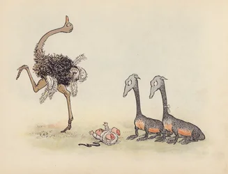 Illustration pour Little Twin Dragons de S Rosamond Praeger (lithographie couleur)