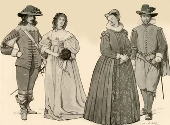 Vêtements sous les règnes de Jacques Ier-Charles Ier