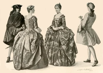 Vêtements sous les règnes de la reine Anne et de George I