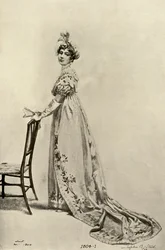Robe Empire portée à Philadelphie, maintenant au Memorial Hall, 1804, 1903, 1937