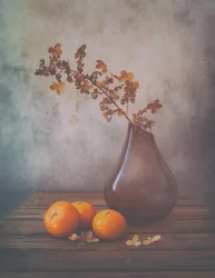 Nature morte aux mandarines chaudes