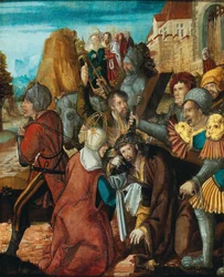 Sainte Véronique présentant son voile au Christ sur le chemin du Calvaire, ca 1515-1520