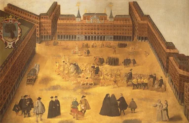 Vue de la Plaza Mayor à Madrid