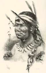 Un Indien Coreguaje, Korébahü ou Koré pâín de Caquetá, Colombie