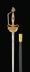 Épée à poignée en or sertie de diamants, vers 1814-15