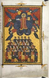 Le Christ apparaît dans les nuages