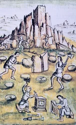 Codex de la conquête du Mexique : Travail de la pierre