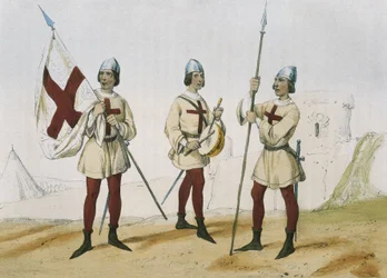 DE SOTTO, Serafin Maria, Comte de Clonard (1793 - 1862). Historia organica de las armas de Infanteria y Caballeria españolas. 1851 - 1859. Fantassins sous le règne des Rois Catholiques d