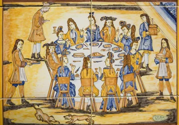 Scène de Dîner (carreaux de céramique)