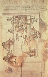 Esclaves indiens posant les fondations de la cathédrale de Mexico, vers 1522