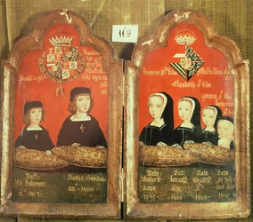 Portraits des enfants de Philippe Ier (1478-1506) le Beau et Jeanne 