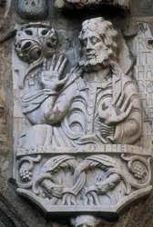 Représentation du prophète Abraham, bas-relief de la façade des orfèvres