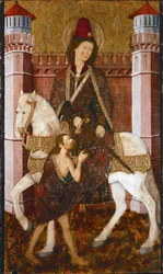Saint Martin de Tours et le mendiant (huile sur bois)