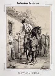 Contrebandiers, « Costumes andalous » par D Antonio Chaman