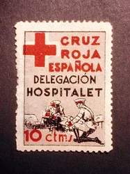 Timbre commémorant la Croix-Rouge espagnole (la délégation hospitalière)