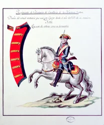 Uniforme des Volontaires du Régiment de Cavalerie de La Havane, 1763