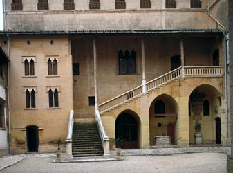 Vue du palais ducal du général des Jésuites François Borgia (San Francisco de Borja), duc de Gandia (1510-1572). Gandia, Espagne
