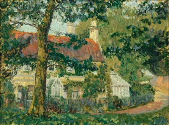 Un cottage au toit rouge, Somerset, 1909-10