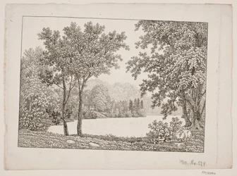 Paysage avec lac