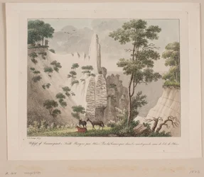 Vue de Sommerspiret dans les montagnes de craie de Møn