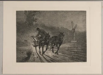 Chariot de travail. Soir