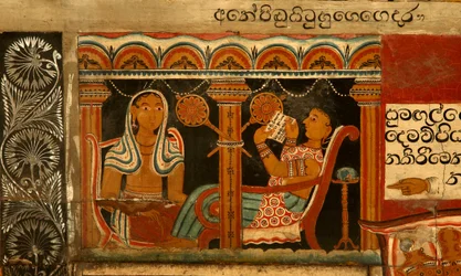 Peinture murale dans la Maison des Images du temple Subdharama, Dehiwala