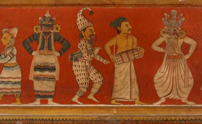 Peinture murale dans la Maison des Images du temple Subdharama, Dehiwala