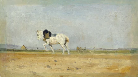 Un cheval de labour dans un champ, 1870-1874