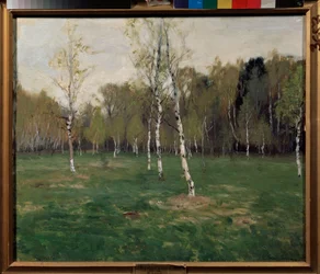 En mai. Peinture de Stanislav Yulianovich Joukovski (1873-1944), huile sur toile