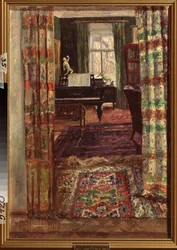 Intérieur avec un piano à queue
